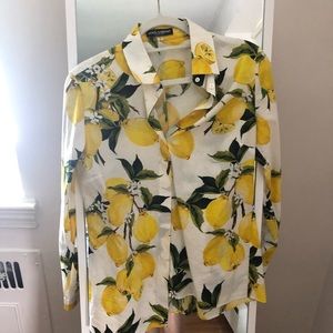 Dolce and Gabbana lemon button up top